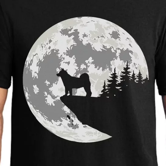 Akita Inu Dog Lover Moon Funny Halloween Pajama Set