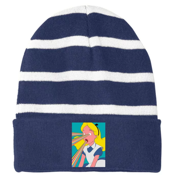 Alice Is Dead Striped Beanie with Solid Band