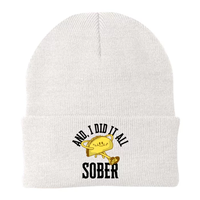 And I Did It All Sober Gift For Drinkers Alcoholics Knit Cap Winter Beanie