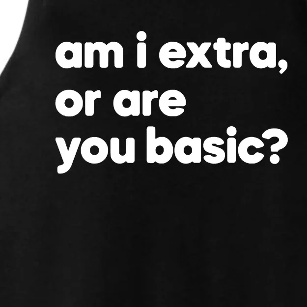 Am I Extra Or You Are Basic Ladies Tri-Blend Wicking Tank