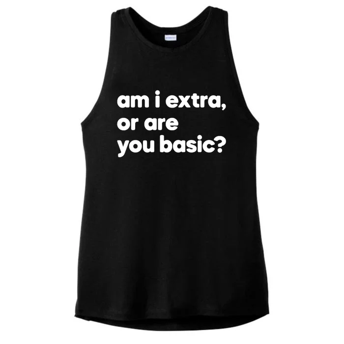 Am I Extra Or You Are Basic Ladies Tri-Blend Wicking Tank