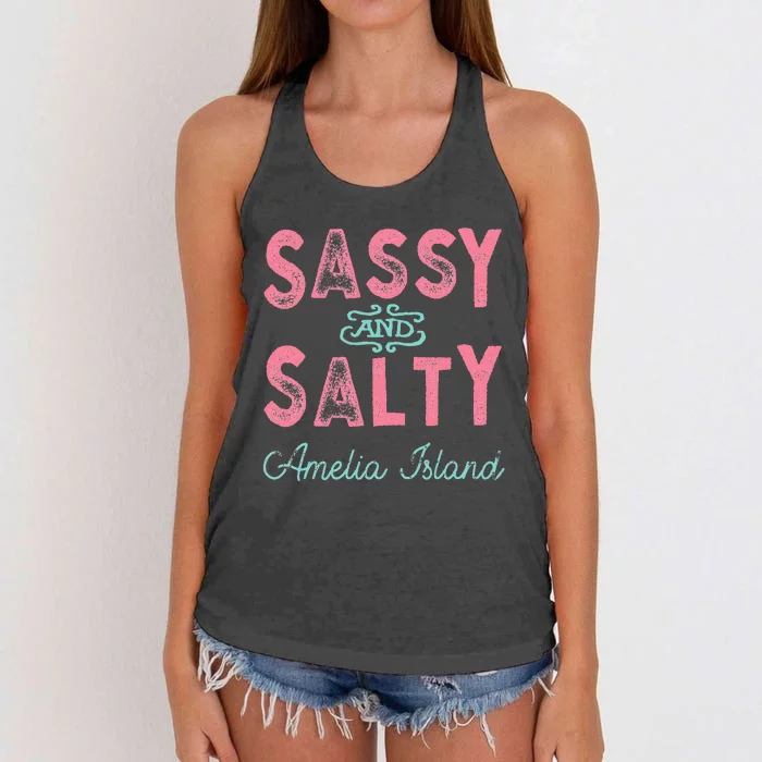 Amelia Island Florida Sassy Women's Knotted Racerback Tank