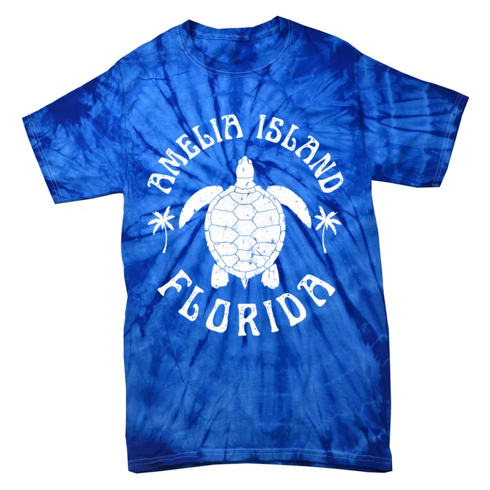 Amelia Island Florida Beach Sea Turtle Summer Vacation Gift Tie-Dye T-Shirt