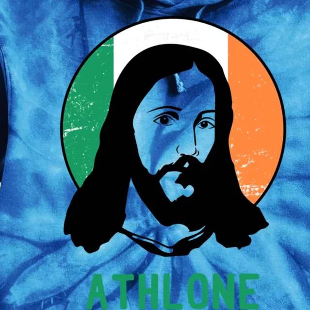 Athlone Ireland Flag Jesus St Patricks Day Cool Gift Tie Dye Hoodie