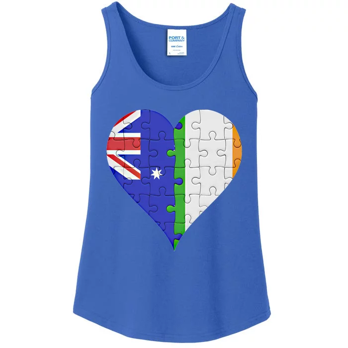 Australian Irish Flag Heart Gift Ladies Essential Tank