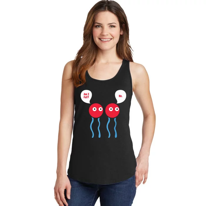 Am I Fat Funny Lipid Cell Biology Science Pun Ladies Essential Tank