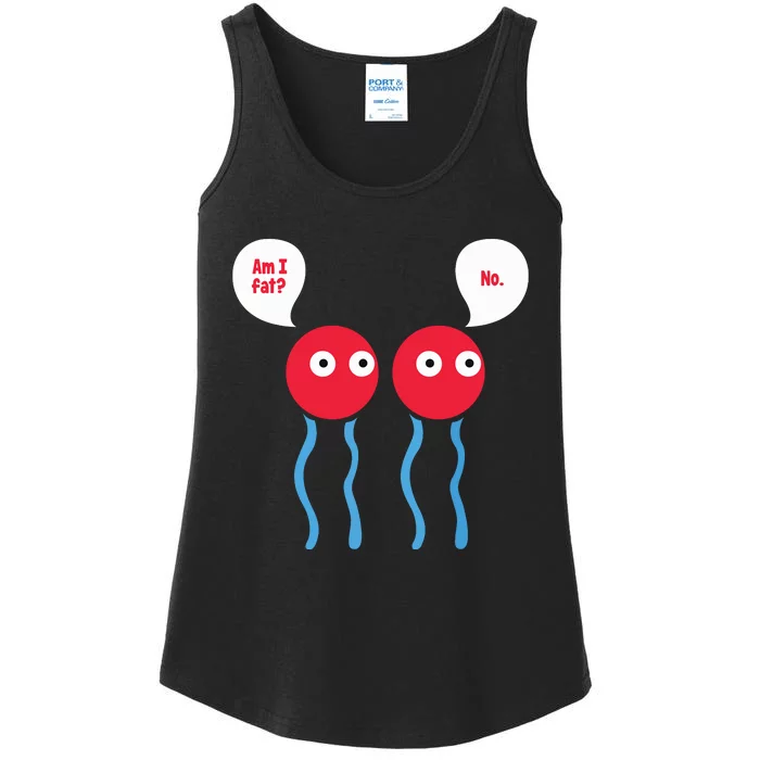 Am I Fat Funny Lipid Cell Biology Science Pun Ladies Essential Tank