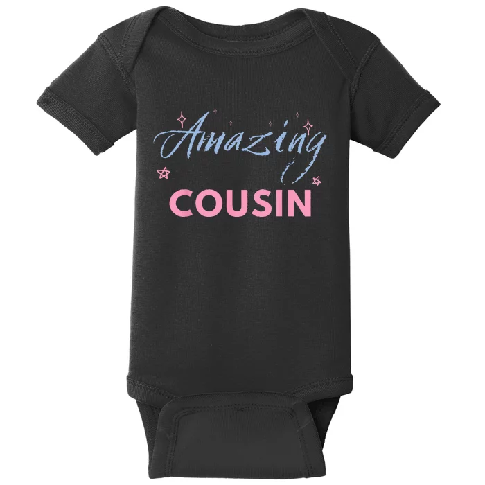 A Is For Amazing Colorful Amazing Cousin Baby Bodysuit