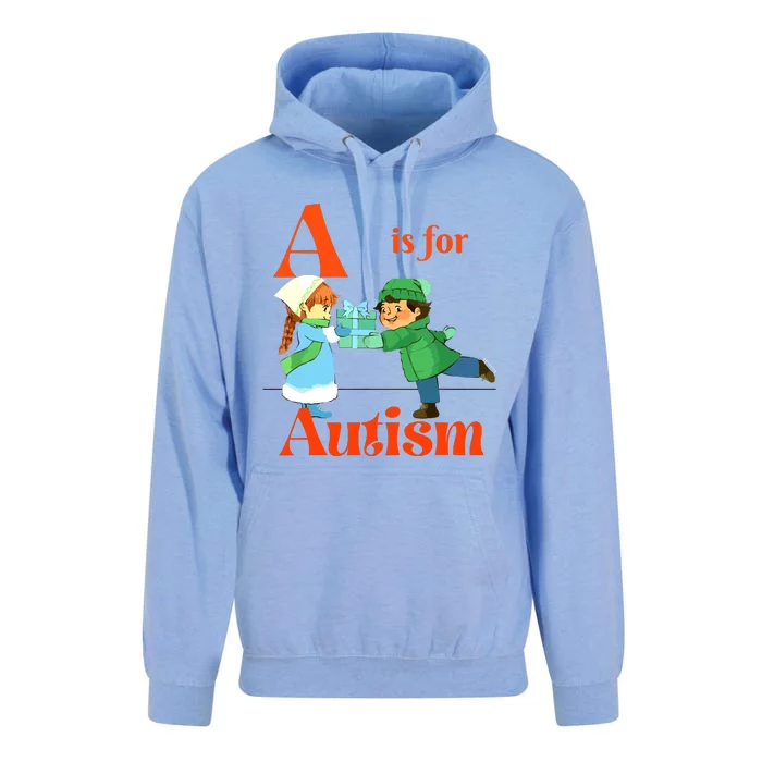 A Is For Autism Funny Autistic Gifts Autism Awareness Unisex Surf Hoodie