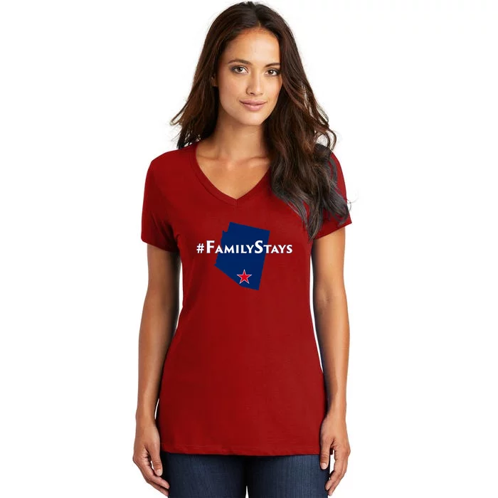 Arizona Is Family Arizona Family Stays Women's V-Neck T-Shirt