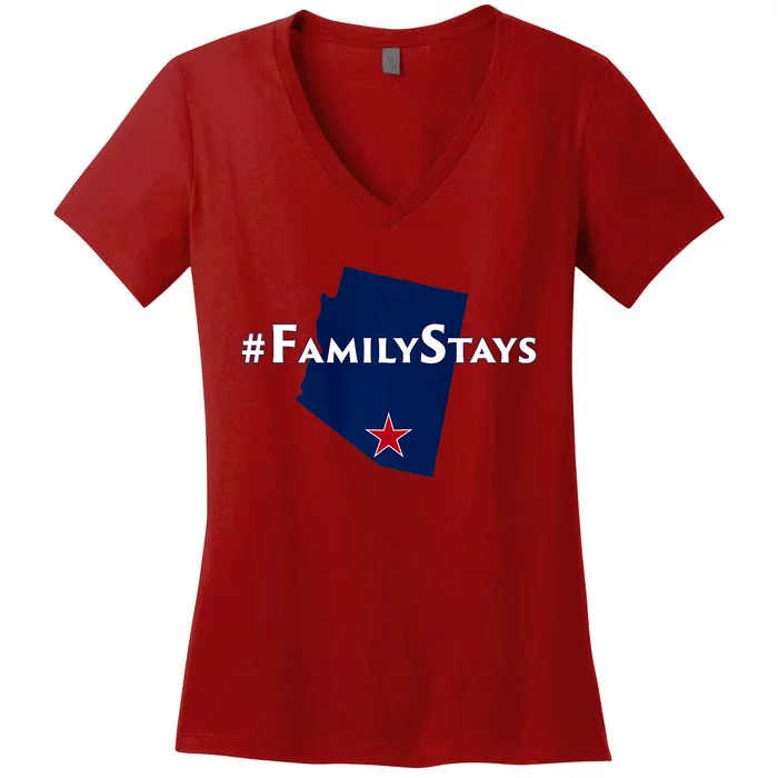 Arizona Is Family Arizona Family Stays Women's V-Neck T-Shirt