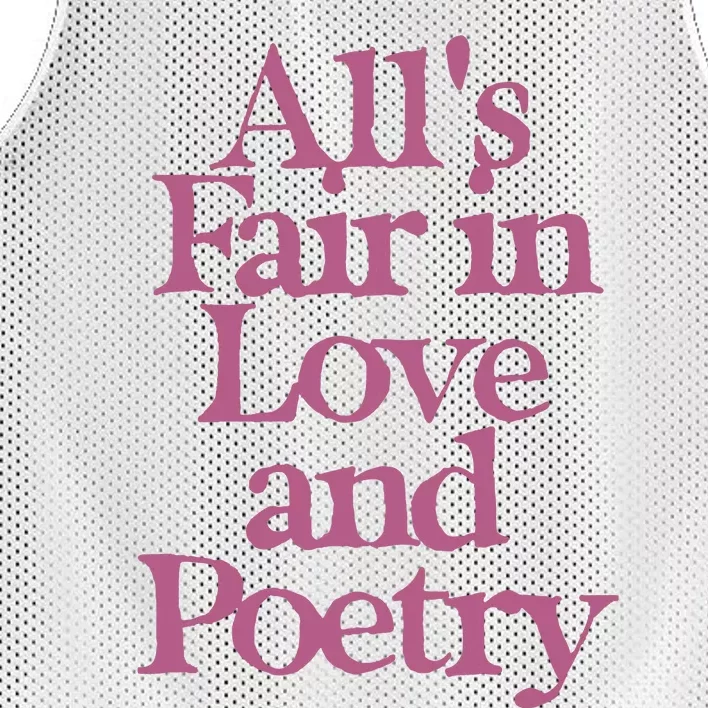 All Is Fair In Love And Poetry Mesh Reversible Basketball Jersey Tank