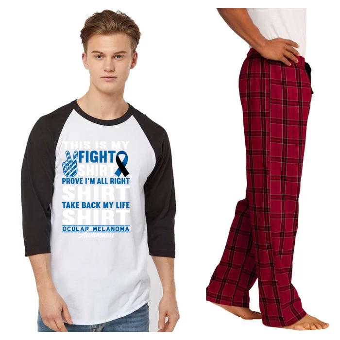 Awareness I Fighmeaningful Gift I Eye Cancer And Ocular Melanoma Meaningful Gift Raglan Sleeve Pajama Set