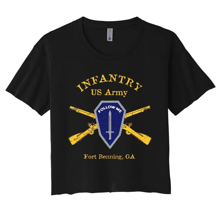 Army Infantry Fort Benning GA Women's Crop Top Tee