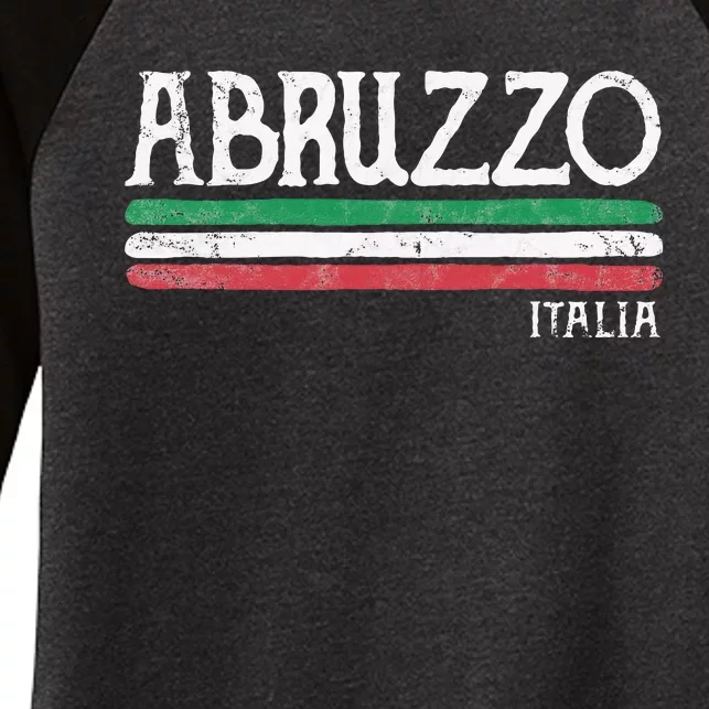 Abruzzo Italia Gift Italian Souvenir Italy Women's Tri-Blend 3/4-Sleeve Raglan Shirt