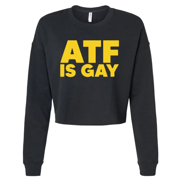 ATF Is Gay Cropped Pullover Crew