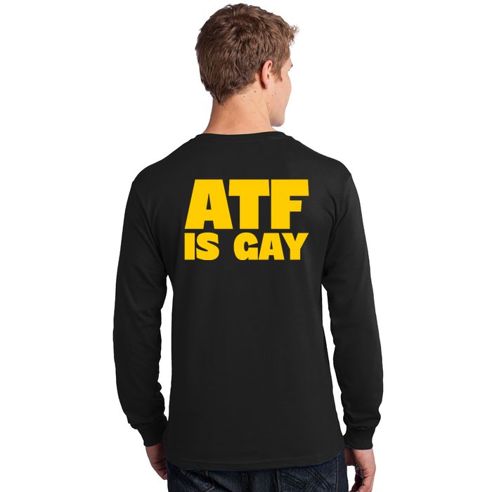 Atf Is Gay Front And Back Human Rights Equality Pride Front & Back Long Sleeve Shirt