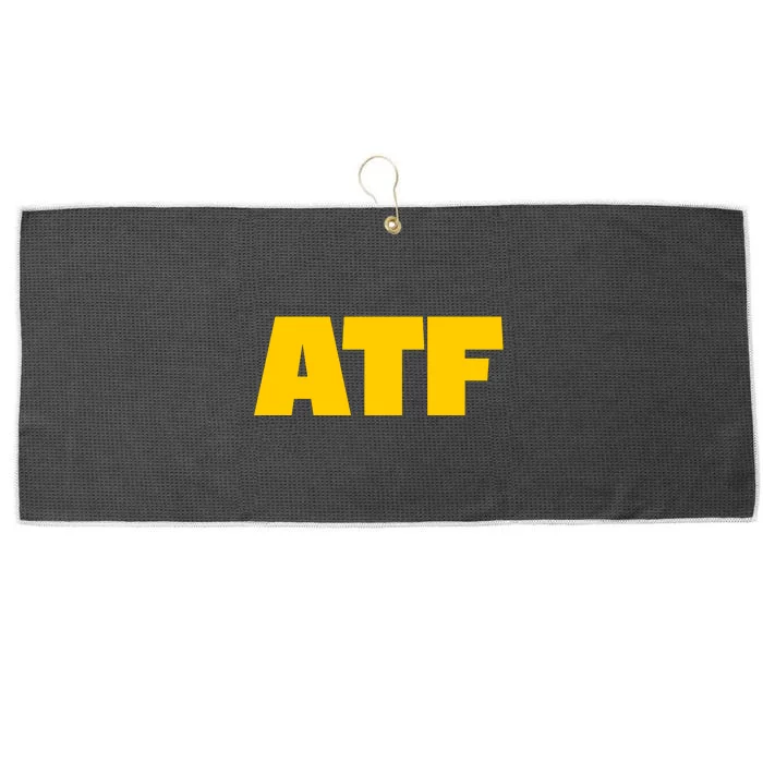 Atf Is Gay Front And Back Human Rights Equality Pride Front & Back Large Microfiber Waffle Golf Towel