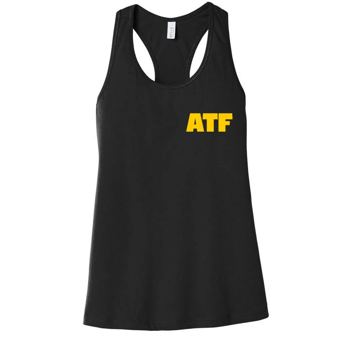 Atf Is Gay Front And Back Human Rights Equality Pride Front & Back Women's Racerback Tank