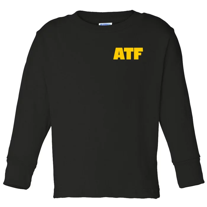 Atf Is Gay Front And Back Human Rights Equality Pride Front & Back Toddler Long Sleeve Shirt