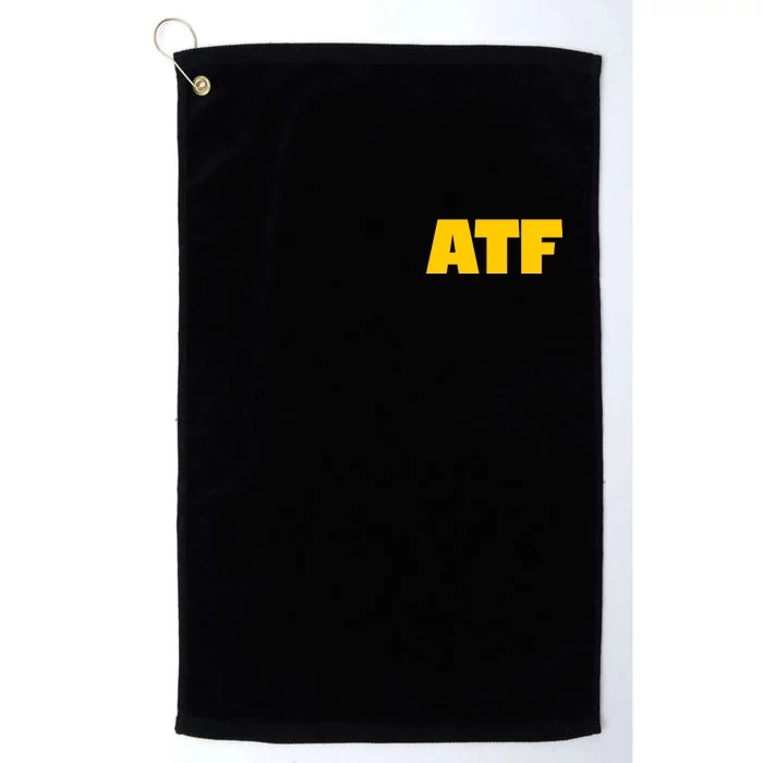 Atf Is Gay Front And Back Human Rights Equality Pride Front & Back Platinum Collection Golf Towel