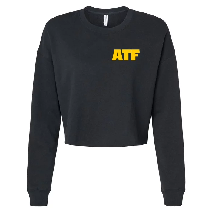 Atf Is Gay Front And Back Human Rights Equality Pride Front & Back Cropped Pullover Crew