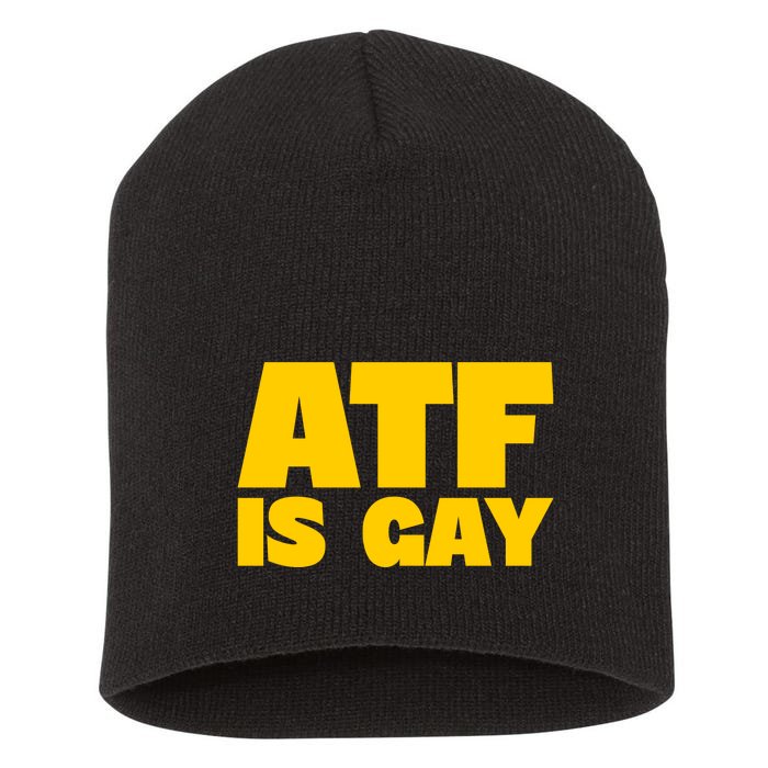 Atf Is Gay Front And Back Human Rights Equality Pride Front & Back Short Acrylic Beanie