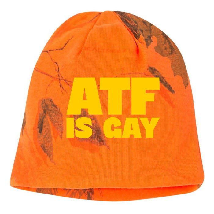 Atf Is Gay Front And Back Human Rights Equality Pride Front & Back Kati - Camo Knit Beanie