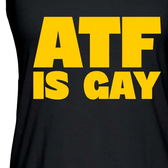 Atf Is Gay Human Rights Equality Pride Ladies Essential Flowy Tank