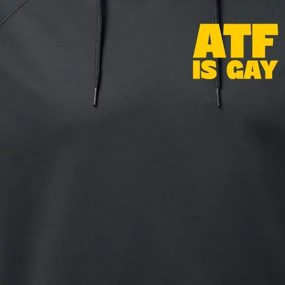 Atf Is Gay Human Rights Equality Pride Pocket Print Performance Fleece Hoodie