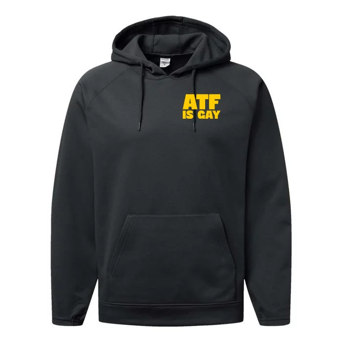 Atf Is Gay Human Rights Equality Pride Pocket Print Performance Fleece Hoodie