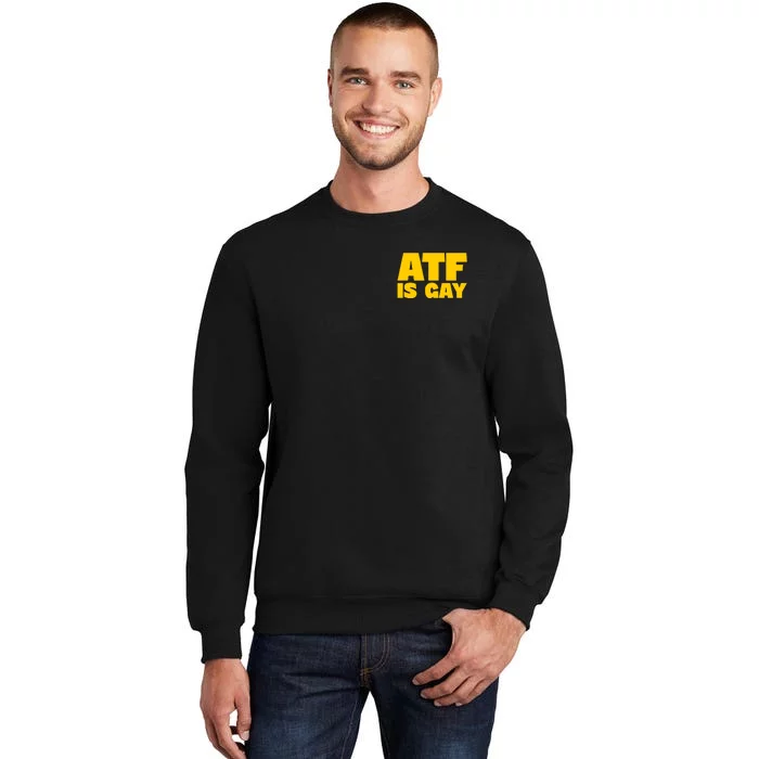 Atf Is Gay Human Rights Equality Pride Pocket Print Sweatshirt