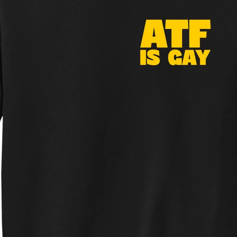 Atf Is Gay Human Rights Equality Pride Pocket Print Sweatshirt