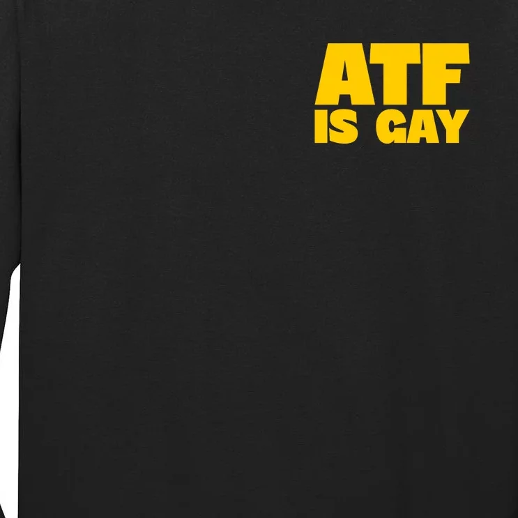 Atf Is Gay Human Rights Equality Pride Pocket Print Tall Long Sleeve T-Shirt