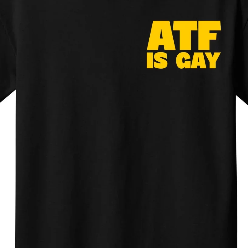 Atf Is Gay Human Rights Equality Pride Pocket Print Kids T-Shirt