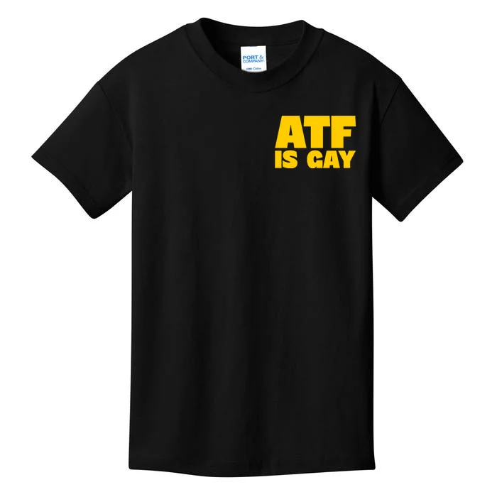 Atf Is Gay Human Rights Equality Pride Pocket Print Kids T-Shirt