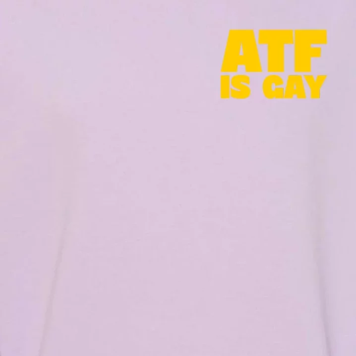 Atf Is Gay Human Rights Equality Pride Pocket Print Garment-Dyed Sweatshirt