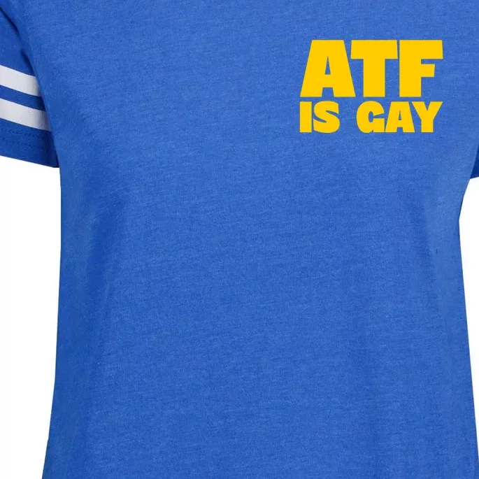 Atf Is Gay Human Rights Equality Pride Pocket Print Enza Ladies Jersey Football T-Shirt