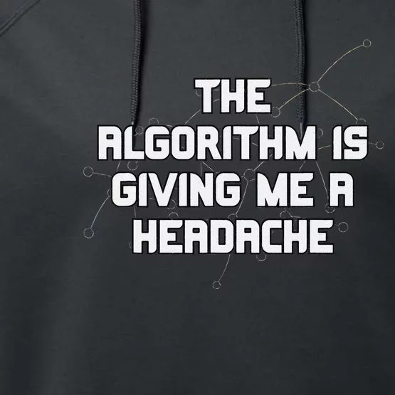 Algorithm Is Giving Me A Headache Futuristic Data Network Performance Fleece Hoodie