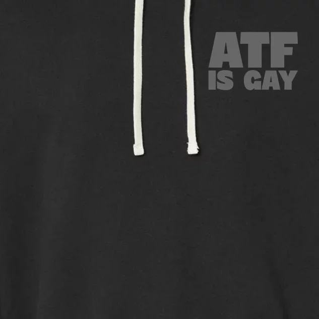 Atf Is Gay Human Rights Equality Pride Greystyle Pocket Print Garment-Dyed Fleece Hoodie