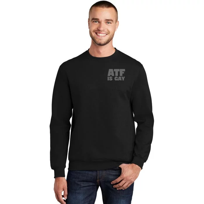 Atf Is Gay Human Rights Equality Pride Greystyle Pocket Print Sweatshirt