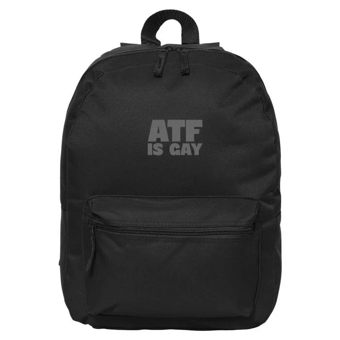 Atf Is Gay Human Rights Equality Pride Greystyle Pocket Print 16 in Basic Backpack