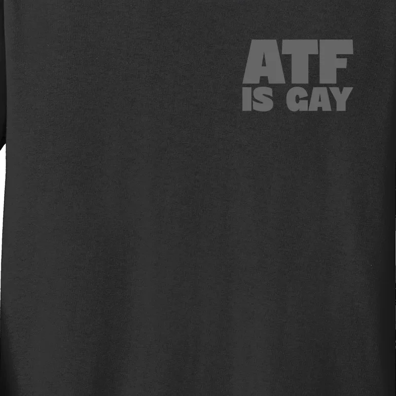 Atf Is Gay Human Rights Equality Pride Greystyle Pocket Print Kids Long Sleeve Shirt