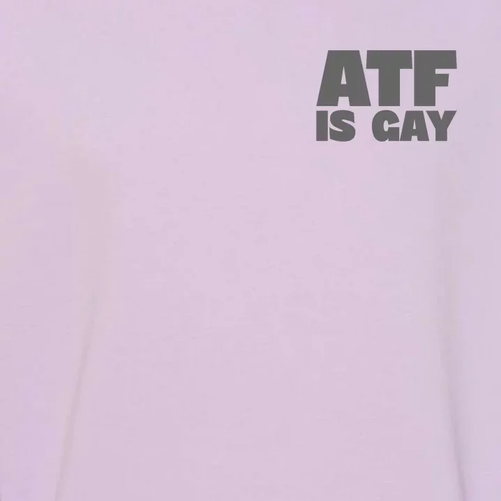 Atf Is Gay Human Rights Equality Pride Greystyle Pocket Print Garment-Dyed Sweatshirt