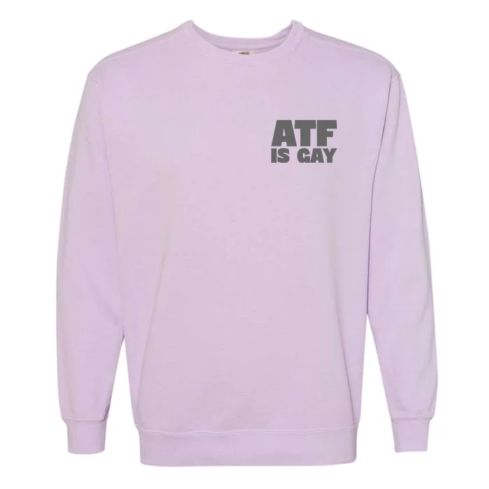 Atf Is Gay Human Rights Equality Pride Greystyle Pocket Print Garment-Dyed Sweatshirt