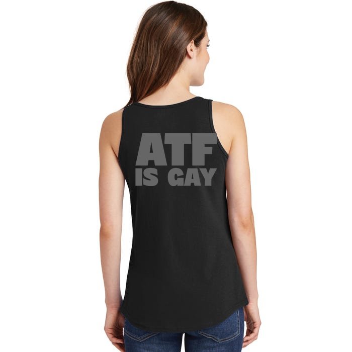 Atf Is Gay Human Rights Equality Pride Greystyle Front And Back Front & Back Ladies Essential Tank