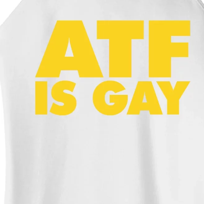 ATF Is Gay Women’s Perfect Tri Rocker Tank