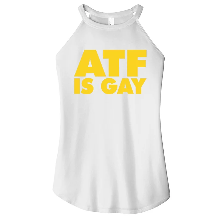 ATF Is Gay Women’s Perfect Tri Rocker Tank