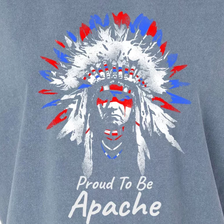 Apache Indian Gift Proud To Be Apache Garment-Dyed Women's Muscle Tee