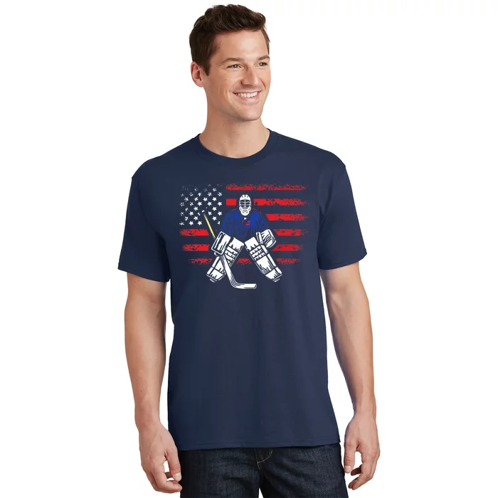 American Ice Hockey Athlete Winter Sport Goalkeeper T-Shirt